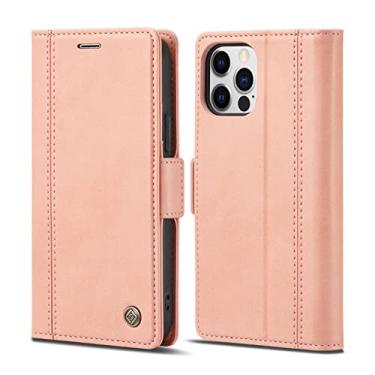 Imagem de GSYH Capa carteira para iPhone 13Mini/13/13 Pro/13 Pro Max, capa flip de couro PU magnético com proteção TPU à prova de choque interna slot para cartão, rosa, 13 Mini 5,4 polegadas