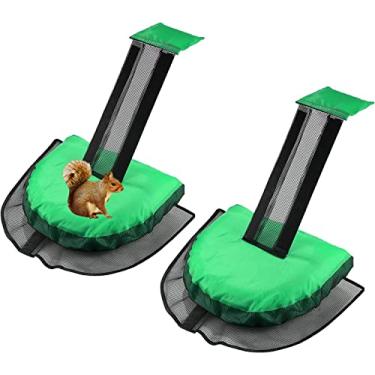 Imagem de 2 Pacote de rampa de fuga de salvamento de animais para piscina, resgates de rampa flutuante, rampa de fuga de piscina para animais, rampa de fuga de bichos de piscina para salvar sapos, pássaros, patos Resgates Spa Pool Ferramentas de rampa flutuante (Verde)