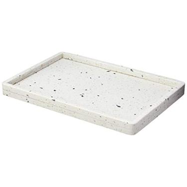 Imagem de Bandeja De Mármore Terrazzo 30x20x2cm Lyor Branco E Preto No Voltagev