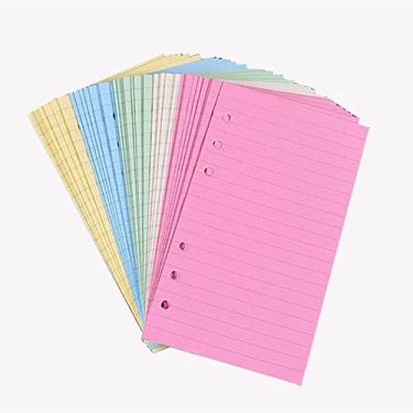 Imagem de Business A5 Caderno de Folhas Avulsas Linha de Recarga para Artesanato Índice de Pasta Espiral em Branco Papel de Papelaria, Linha Colorida, A6