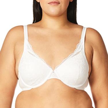 Imagem de Playtex by Bali Sutiã feminino de renda Desire com aro, Bordado branco, 36D