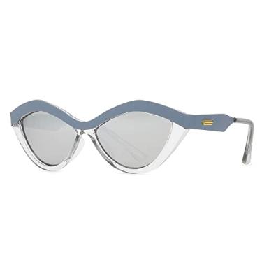 Imagem de Óculos de sol fashion olho de gato feminino masculino high-end leopardo Streamline designer viagem, 7, tamanho único