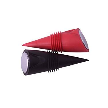Imagem de Wine Collection Tampa Silicone Conjunto 2 Peças Kenya Vermelho 2.5X6.5Cm