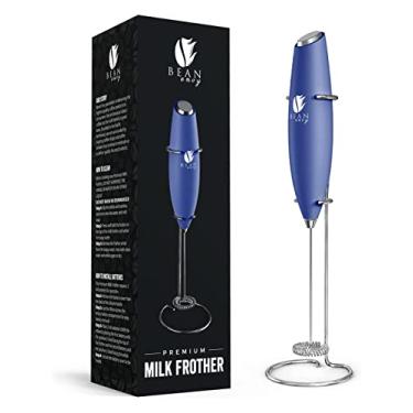 Imagem de Espumador de leite portátil para café Bean Envy - Liquidificador manual elétrico, mini batedor de bebida e varinha de espuma de café com suporte para lates, cappuccino, matcha e chocolate quente