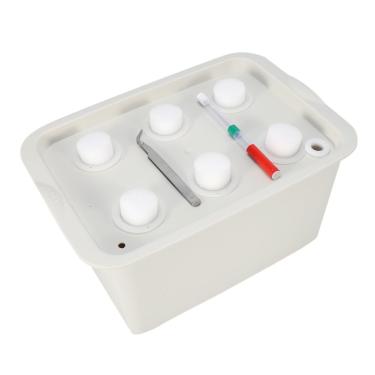 Imagem de Sistema de cultivo hidropônico OKJHFD 6 furos, kit de cultivo de sistema hidropônico de local de planta, caixa de semeadura, caixa de armário de jardim interno e externo de bolhas para(grey)