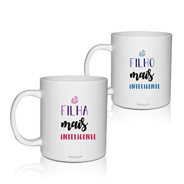 Imagem de Kit 2 Canecas Brancas Personalizadas Dia das Crianças Filhos Inteligentes