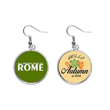Imagem de All Roads Lead Art Deco Presente Fashion Orelha Pendente Folha Outono Brinco Joias