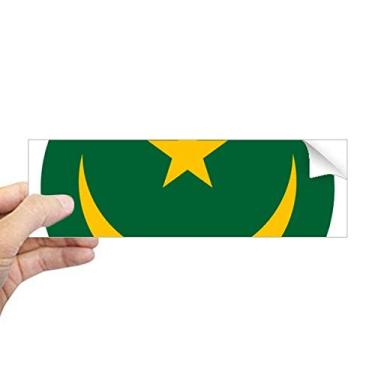 Imagem de DIYthinker Adesivo retangular com emblema nacional da África da Mauritânia para notebook, janela