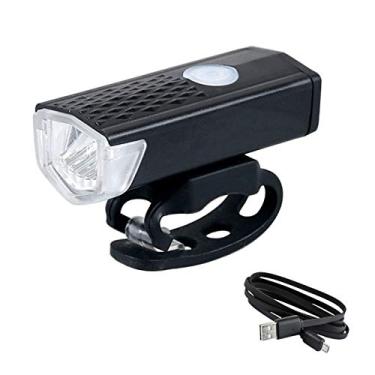 Imagem de YINGBO Luz de bicicleta recarregável USB super brilhante à prova d'água, lanterna de emergência de farol, 3 modos de luz, serve para todas as bicicletas, montanhas, estradas (1 cabo USB incluído)