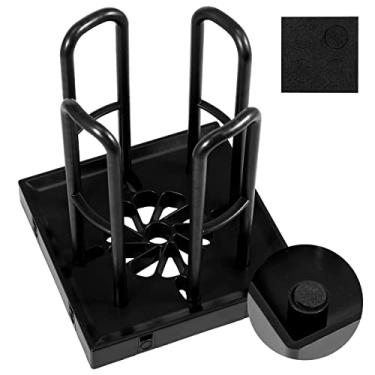 Imagem de AB1 Suporte de copo de papel destacável organizador de armazenamento de copos de plástico ajustável dispensador de copo de café multiuso reutilizável suporte de copo de papel para bancada, armário de