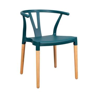 Imagem de Cadeira Polipropileno Wishbone Verde Escuro