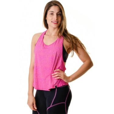 Imagem de Regata Feminina Fitness Estampa Pink Total Curta Ative