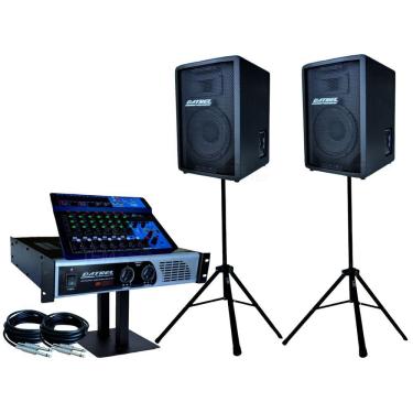 Imagem de Kit Caixas Som Passiva 8P 300W Mesa Tripé Datrel Potência