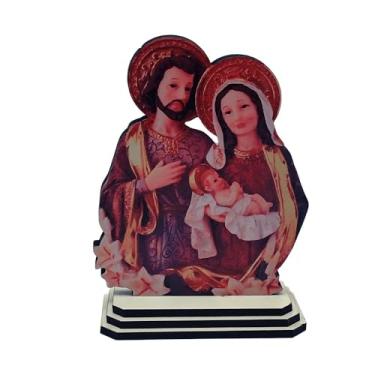 Imagem de Adorno Imagem Sagrada Família de Mesa Madeira 12 cm