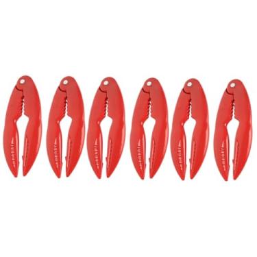 Imagem de Alipis 6 Peças Clipe de lagosta com pinças de caranguejo garfos de frutos do mar bolachas de lagosta descascador tesoura ferramentas de camarão de casca de caranguejo clipes de caranguejo