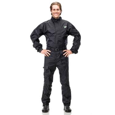 Imagem de Macacão Motoqueiro de Nylon Pantaneiro Masculino Preta M - 1008M