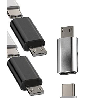 Imagem de Adaptador USB C fêmea para micro USB macho (pacote com 3) carregador de cabo tipo C conector Android para cabo de carregamento iPad conversor compatível com Samsung Galaxy S7 S6 Edge Nexus 5 LG 4 K20