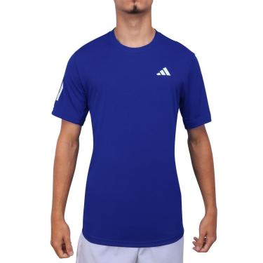 Imagem de Camiseta Adidas Club 3 Stripes Tennis Azul-Masculino