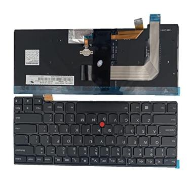 Imagem de Siakoocty Layout americano de substituição para laptop com teclado retroiluminado para Lenovo ThinkPad T460s T470s 00PA452 00PA534 01YT142 01EN682 01EN723 00PA564 01EN723 00PA440 00PA522 01YT12999 01