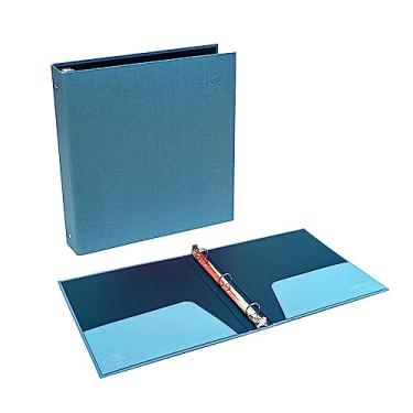 Imagem de Blue Lake ECOLIFE Fichário de 3 anéis de 2,5 cm com bolsos internos, pacote com 2 fichários sem plástico, organizador de fichários para estudantes, material de escritório escolar