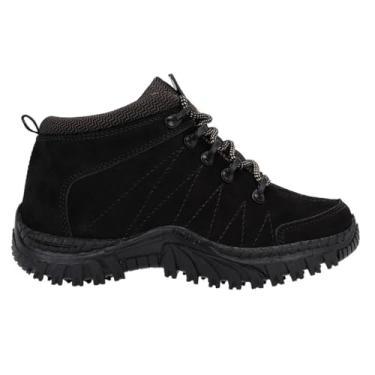 Imagem de Bota Infantil Coturno Adventure Resistente Em Couro Para Crianças (Preto, BR, Criança de 9 a 12 anos, Numérico, 31)