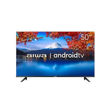 Imagem de Smart TV 50” Full HD 4K AIWA 50BL02A com Android TV, Dolby Áudio, HDR10+, Wi-fi, Bluetooth, Comando de Voz, Blue Protect e Borda Ultrafina