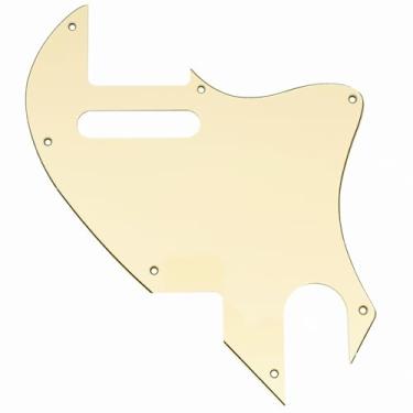 Imagem de Musiclily Pro 7 Furos Escudo para Guitarra Fender F-hole Hybrid Tele Style, 3 camadas Creme