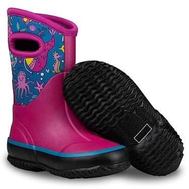 Imagem de Botas de lama para crianças isolantes Lone Cone para meninos e meninas – Botas de neve infantis impermeáveis – Botas de neoprene quentes para crianças – Botas quentes para crianças, Sereias para