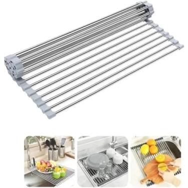 Imagem de Cosy - Escorredor de Louça Dobrável - Aço Inoxidável - 29x47 cm - Louça, Alimentos