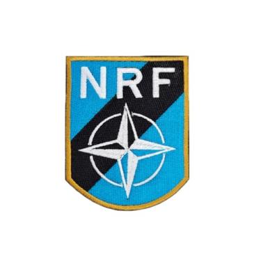 Imagem de Ruoming 1 peça de adesivos de bandeira da OTAN com gancho e laço bordado tático militar nacional OTAN (NATO02)