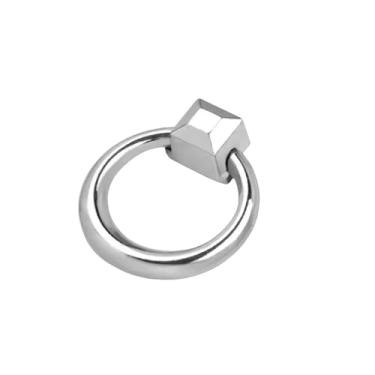 Imagem de Puxadores e puxadores de armário antigos, puxadores retrô de armário, alça redonda, gaveta, cômoda, ferragens de móveis vintage, prata d