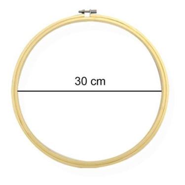 Imagem de Bastidor De Madeira Para Bordado Com Tarraxa 30cm - Artmak