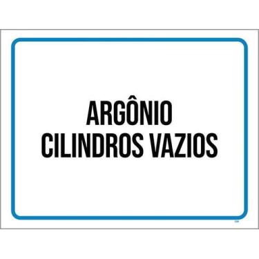 Imagem de Placa Sinalização - Argônio Cilindros Vios 27X35 - Sinalizo