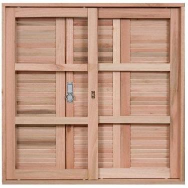 Imagem de Janela de Madeira Veneziana 100x100cm com Caixilho 12cm Ewk 230 Rondos