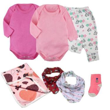 Imagem de Roupa De Bebê Kit Maternidade 7 Pç Body Mijão Menino Menina - Koala Ba