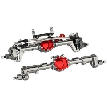 Imagem de Pothyes CNC Anodized Complete Front & Rear Portal Axle for 1/10 RC Crawler Car Axial SCX10 II Deadbolt 90046 90047 SCX10 90028 90027 Metal Upgrade Parts (Titanium)
