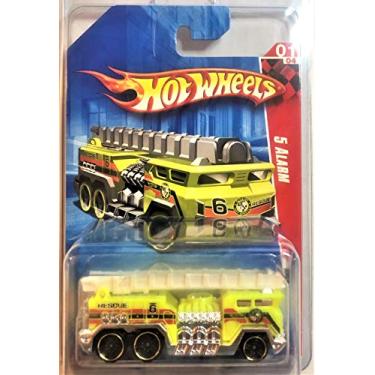 Imagem de Hot Wheels Caminhão de Bombeiros Amarelo 2010 Race World 5 Alarm Fire Truck