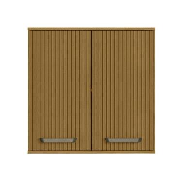 Imagem de Armário Aéreo 2 Portas 80 Cm Criare Poliman Freijo Ripado