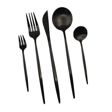 Imagem de Faqueiro 30 Peças Em Inox Berlin Kenya Preto