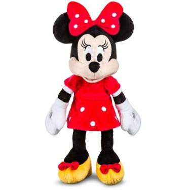 Imagem de Boneca Vermelha Minnie 45cm Pelúcia que Fala em Português Luz Original