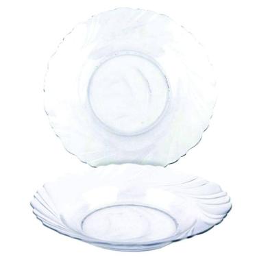 Imagem de Kit Jogo Pratos Fundo Sopa Transparente 10 Peças 22,5cm