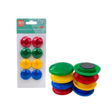 Imagem de Kit 8 Imãs Bolinhas Mural Geladeira Prendedores Magnéticos - Tokyo Col
