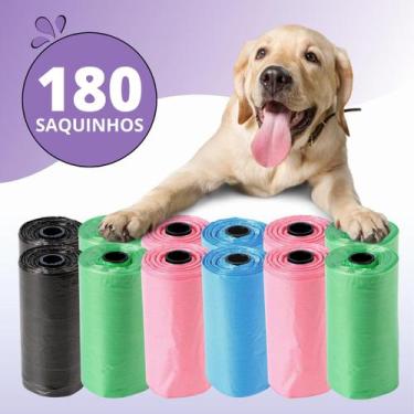 Imagem de Kit Saquinhos Higiênicos Cata Caca 12 Rolos C/ 15 Unidades Cada - Kit 