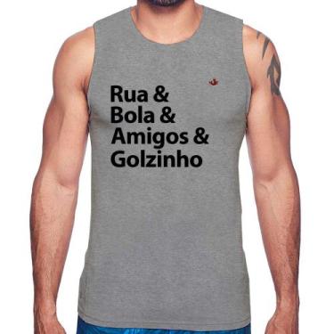 Imagem de Regata Rua & Bola & Amigos & Golzinho - Foca na Moda, Cinza, M