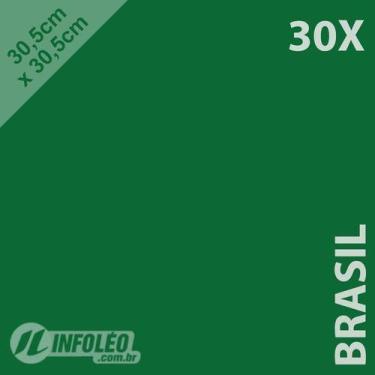Imagem de 30 Folhas Color Plus 30,5x30,5cm 180g Brasil Verde Bandeira