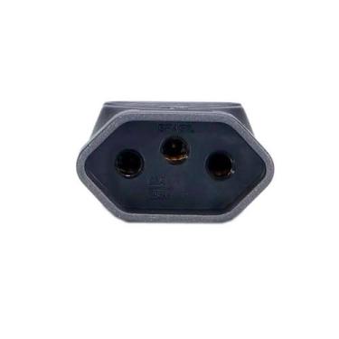 Imagem de Tomada Dupla com Terra 2P+T 20A/10A Preto MG TMD2-3 - MARGIRIUS