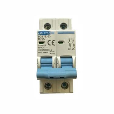 Imagem de Disjuntor Dc Cc 6a 1000v Bipolar Painel Solar Fotovoltáico - Tomzn