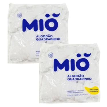Imagem de Kit 2 Algodão Mió Quadradinho 250 Unidades