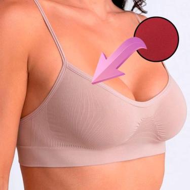 Imagem de Sutiã Top Sem Costura e Sem Bojo Loba Lupo 41100, M, Marsala