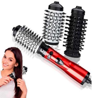 Imagem de Escova Rotativa 2 Em 1 Cabelo Liso Rotativo Profissional Beleza 110v -